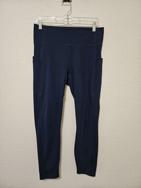 Fabletics Navy High-Waist Pocket Leggings